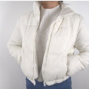 Women's White Puffer Jacket